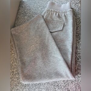 Women's Light Gray Sweatpants with Elastic Waist